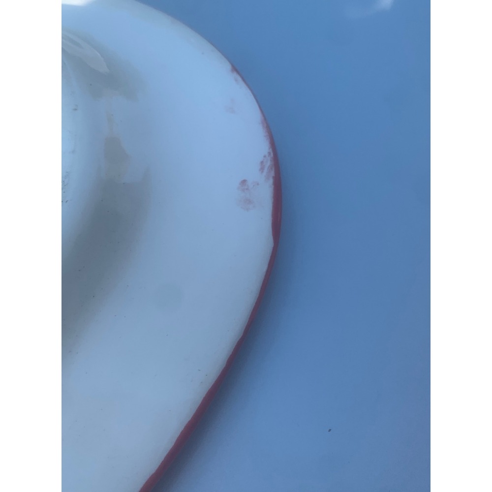 Ceramiche IMA Italy Hand Painted Ceramic Rooster Platter Blue White Checkered - Picture 7 of 7